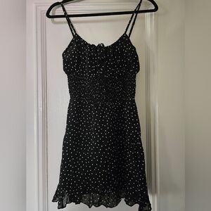 Reformation Black Polka Dot Dress